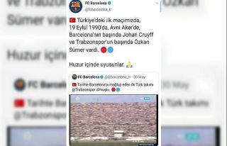 Barcelona, Özkan Sümer için başsağlığı mesajı...