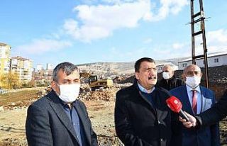 Başkan Gürkan güney kuşak yolunda incelemelerde...