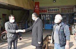 Başkan Öz’den sanayi esnafına maske