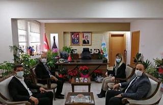 Başkan Yaman, İl Genel Sekreteri Bayrakçı’yla...