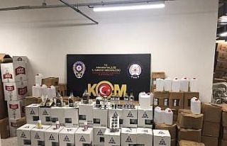 Başkent’te kaçak 2 bin litre alkol 6 ton tütün...