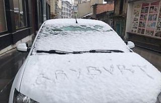 Bayburt’ta kar yağışı