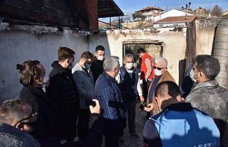 Bilecik Belediyesi fırını yanan esnafa yardım...