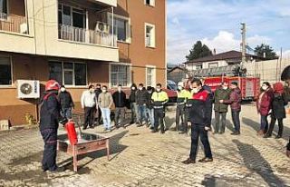 Bingöl’de polise yangın eğitimi