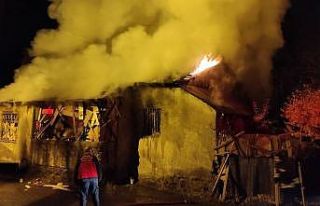 Bingöl’de sobadan çıkan kıvılcım evi yaktı