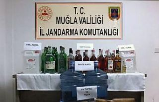Bodrum’da yeni yıl öncesi 68 litre sahte alkol...
