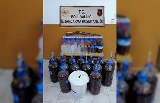 Bolu’da 375 litre sahte alkollü içki ele geçirildi