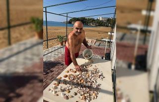 Boş kalan sahillerde definecilerden sonra deniz kabuğu...