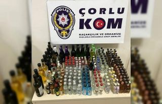 Büfeye kaçak içki baskını