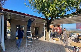 Burhaniye’de köy kahvehanesi yenilendi