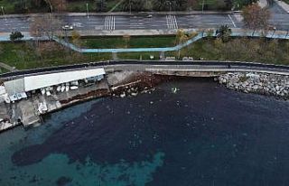 Caddebostan’da ilginç görüntü: Sahil kızıla...