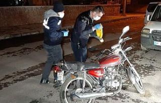 Çalındı motosiklet terk edilmiş halde bulundu