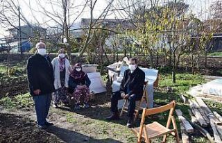 Çan’da evi yanan vatandaşa konteynır kuruldu