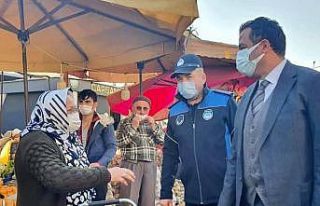 Çarşamba’da protokolden korona virüs denetimi
