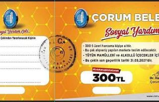 Çorum Belediyesi’nden esnafa destek