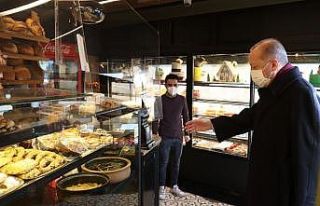 Cumhurbaşkanı Erdoğan fırına uğradı