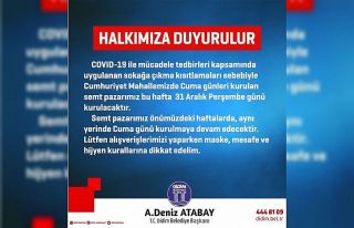 Didim’de semt pazarı Perşembe günü kurulacak