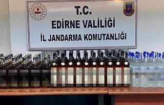 Edirne’de 20 bin TL’lik kaçak alkol ele geçirildi