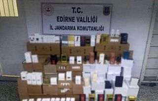 Edirne’de bin 312 adet kaçak parfüm ele geçirildi
