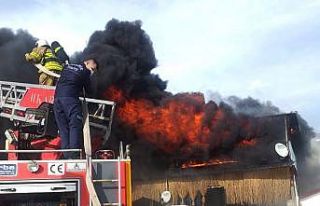 Edremit sahilinde korkutan yangın