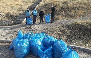 Elazığ’ın Palu ilçesinde çevre temizliği