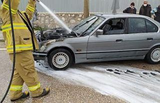 Erdek’te özel oto yandı