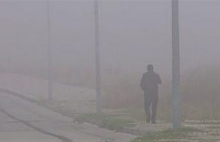 Eskişehir’de etkili olan yoğun sis havadan görüntülendi