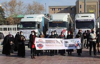 Eskişehir’den Suriye’ye 6 tır dolusu insani...