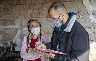 Evi yanan aileye belediyeden destek