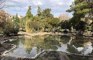 Fatih Parkı’ndaki süs havuzu temizlendi
