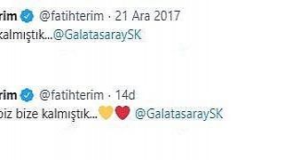 Fatih Terim’den ’Ve yine biz bize kalmıştık’...