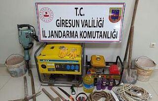 Giresun’da izinsiz kazıya suçüstü