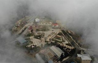Harput’ta sis bulutlarının görsel şöleni