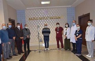 Hastaneye oksijen cihazı bağışladı