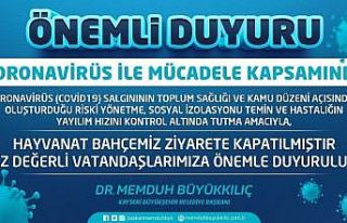 Hayvanat Bahçesi ziyarete kapatıldı