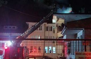 Huzurevindeki baca yangını paniğe neden oldu