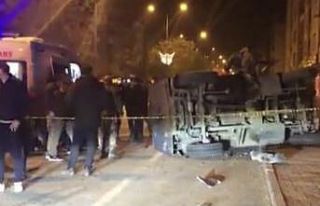 Iğdır’da zırhlı araç devrildi:1 polis yaralandı