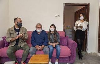 İhtiyaç sahibi vatandaşın evi belediye ekiplerince...