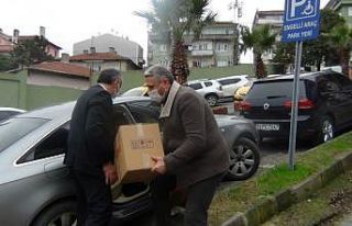 İhtiyaç sahipleri için Kızılay’a 25 koli gıda...