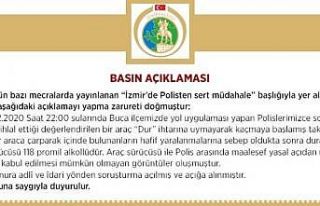 İzmir Valiliğinden polis tarafından vatandaşa...