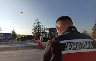 Jandarmadan droneli sokağa çıkma yasağı denetimi