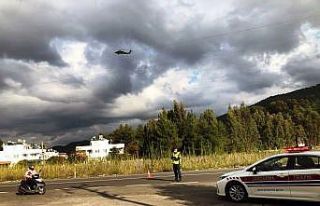 Jandarma’dan helikopterli trafik denetimi
