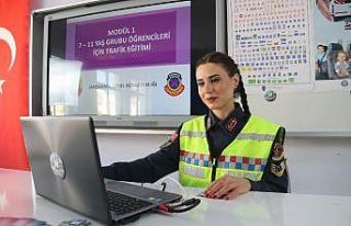 Jandarmadan öğrencilere uzaktan trafik eğitimi