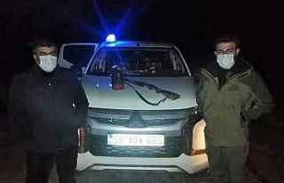 Kaçak tavşan avlayan 4 kişiye 8 bin lira ceza