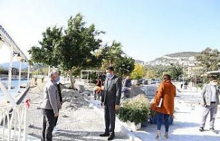 Kalkan Sahil Bandı projesi çalışmaları sürüyor..