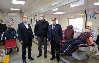 Kan bağışı kampanyasına destek
