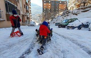Kar yağışına en çok onlar sevindi