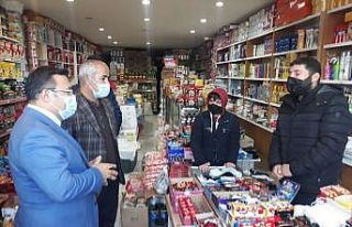 Kaymakam Dinç ve Başkan Ensari’den esnaf ziyareti