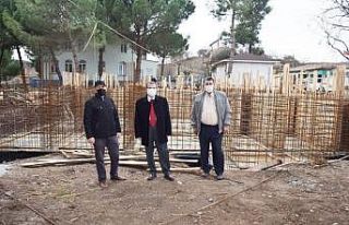 Kaymakam Gürdal, köy konağını inşaatını inceledi