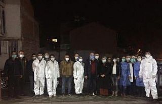 Kaymakam Sağlam’dan filyasyon ekibine gece ziyareti